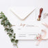 bohemian whimsical coral and terracotta floral arch acrylic wedding invitation CWIA207